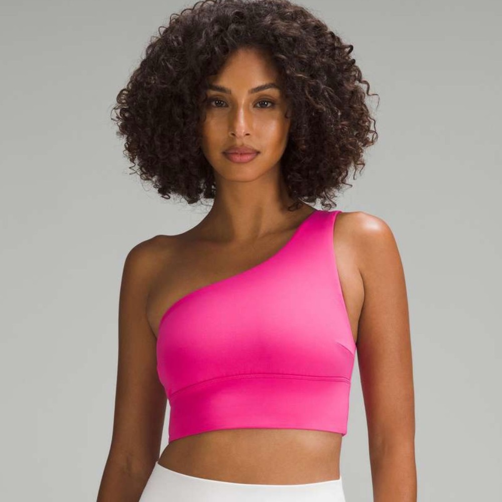NEW lululemon Align Asymmetrical Sports Bra  Sonic Pink Color Size 8 C/D